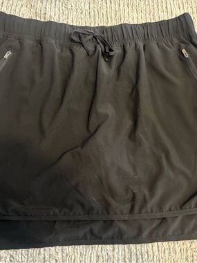 ZeroXposur Black Athletic Skirt with Drawstring